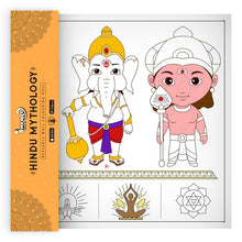 Load image into Gallery viewer, Hindu Mythology Reusable Colouring Roll
