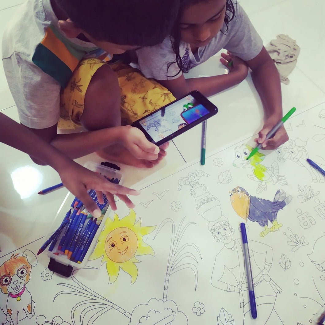 Tamil Interactive Colouring Sheet/Roll